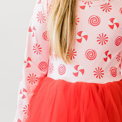 Pink Peppermint L/S Tutu Dress