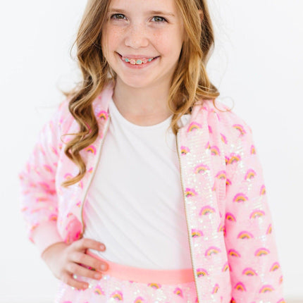Pink Rainbow Sequin Jacket