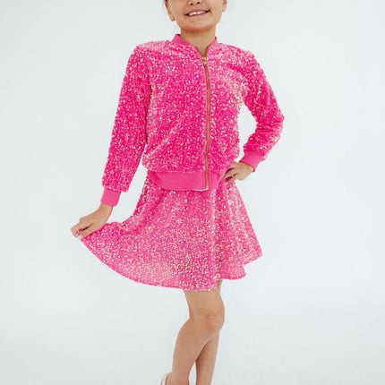 Pink Velvet Sequin Jacket