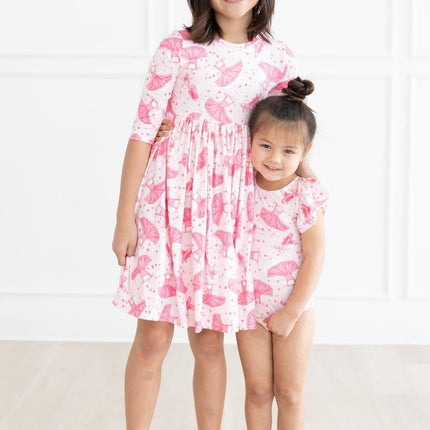 Pirouette 3/4 Sleeve Pocket Twirl Dress