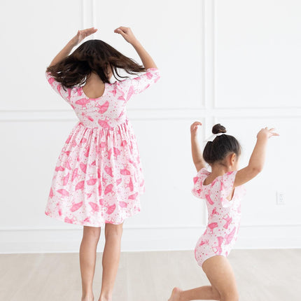 Pirouette 3/4 Sleeve Pocket Twirl Dress