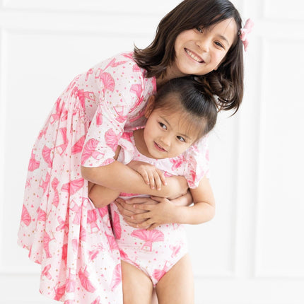 Pirouette 3/4 Sleeve Pocket Twirl Dress
