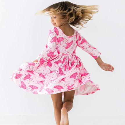 Pirouette 3/4 Sleeve Pocket Twirl Dress