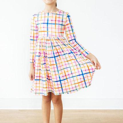 Plaid About You L/S Pocket Twirl Dress