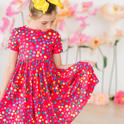 Polka Dot Party S/S Pocket Twirl Dress