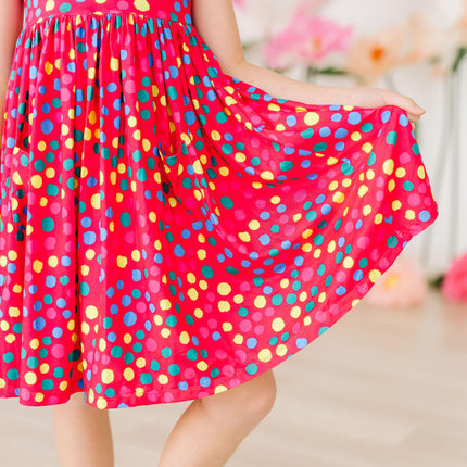 Polka Dot Party S/S Pocket Twirl Dress