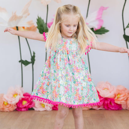 Preppy Petals Pom Pom Dress
