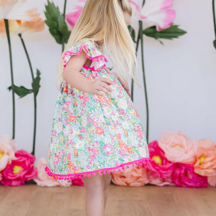 Preppy Petals Pom Pom Dress