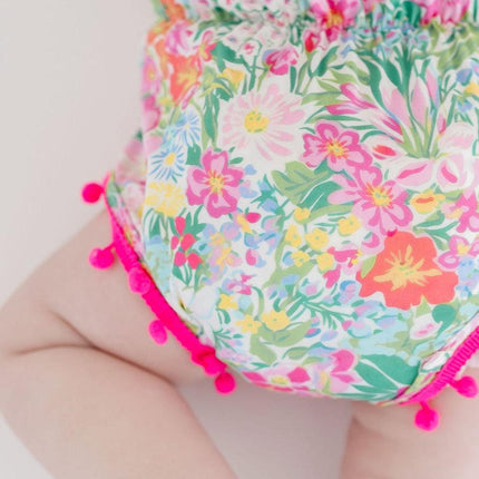 Preppy Petals Pom Pom Romper