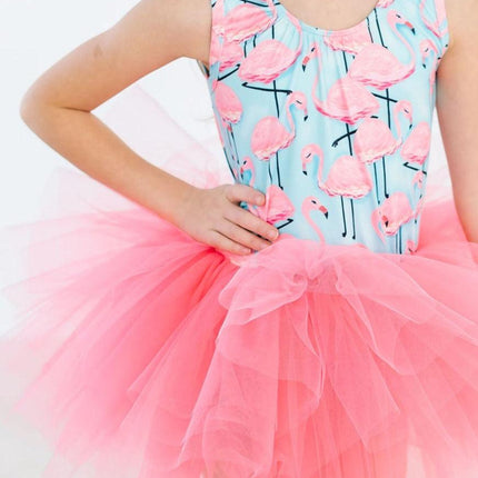 Pretty in Pink Flamingos Tank Tutu Leotard