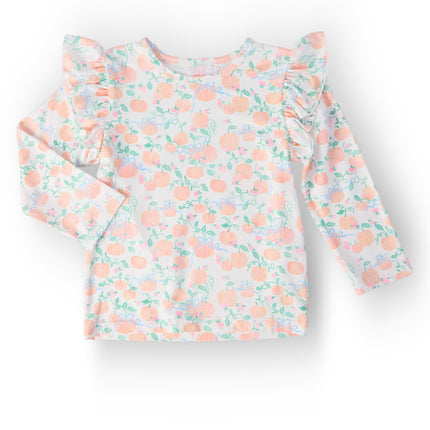 Pretty Pumpkins L/S Ruffle Tee