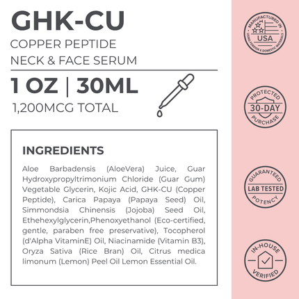 GHK-Cu Copper Peptide Neck & Face Serum
