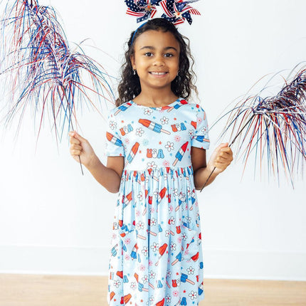 SALE Proudly Patriotic S/S Pocket Twirl Dress