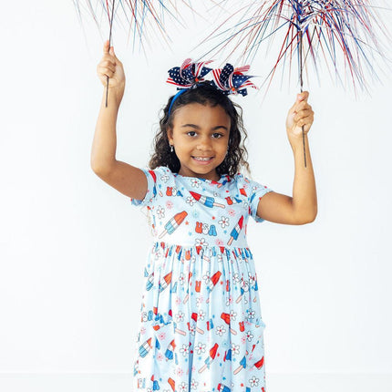 SALE Proudly Patriotic S/S Pocket Twirl Dress