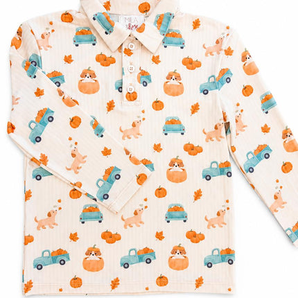 Pumpkin Spice Pups L/S Polo