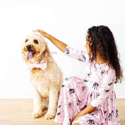 Puppy Kisses 3/4 Sleeve Pocket Twirl Dress