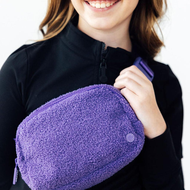 Purple Fleece Belt Bag - Dashing Nova