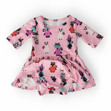 Purr-fectly Spooky 3/4 Sleeve Twirl Bodysuit