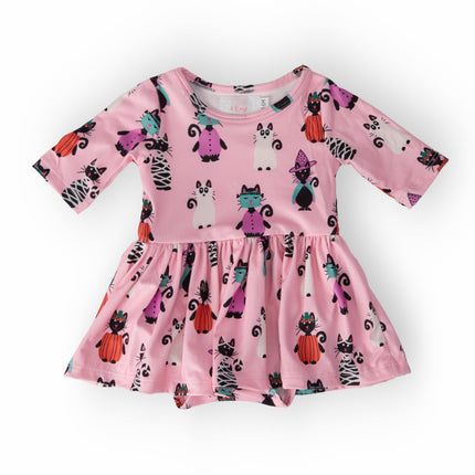 Purr-fectly Spooky 3/4 Sleeve Twirl Bodysuit