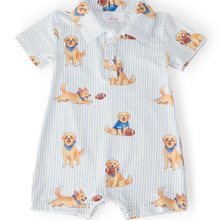 Quarter-Bark Polo Shorty One-Piece
