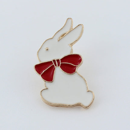 Kawaii Bunny Enamel Pin for Outfits, Backpacks, and Accessories