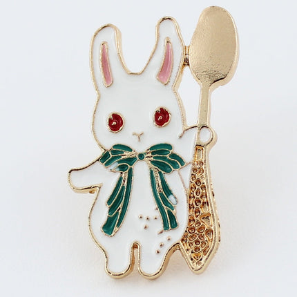 Kawaii Bunny Enamel Pin for Outfits, Backpacks, and Accessories