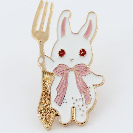Kawaii Bunny Enamel Pin for Outfits, Backpacks, and Accessories