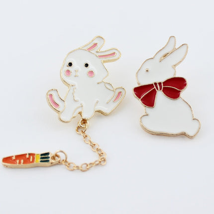 Kawaii Bunny Enamel Pin for Outfits, Backpacks, and Accessories