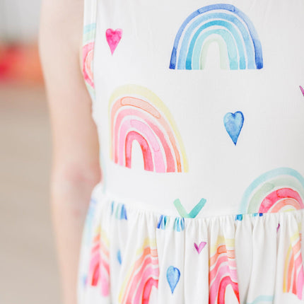 Radiant Rainbows Tank Twirl Dress