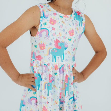 Rainbow Meadows Tank Twirl Dress