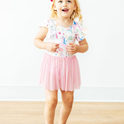 Rainbow Vibes S/S Twirl Leotard