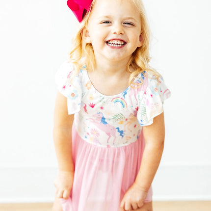 Rainbow Vibes S/S Twirl Leotard