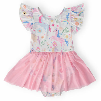 Rainbow Vibes S/S Twirl Leotard