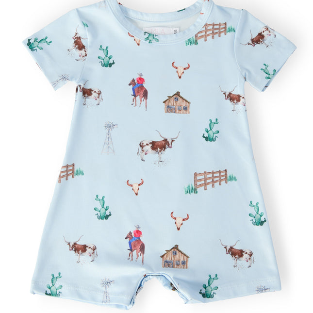 Ranch Hand S/S Shorty One-Piece - Dashing Nova