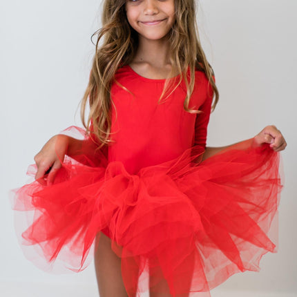 Red 3/4 Tutu Leotard