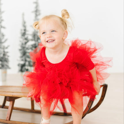 Red 3/4 Tutu Leotard