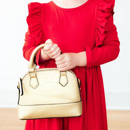 Red L/S Ruffle Twirl Dress