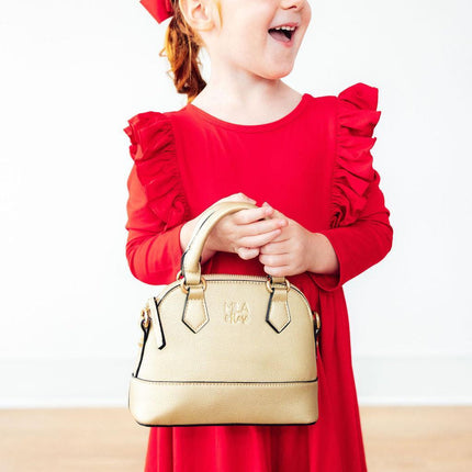 Red L/S Ruffle Twirl Dress