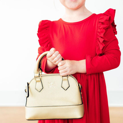 Red L/S Ruffle Twirl Dress