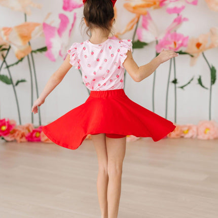 Red Twirl Skort