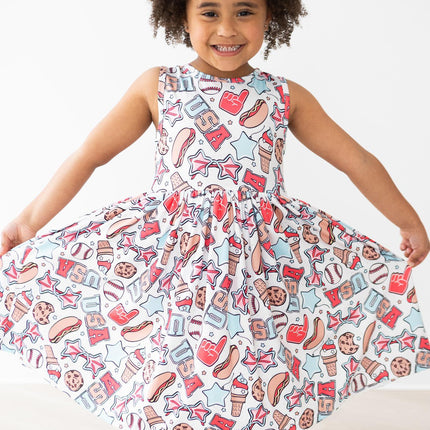 SALE Red, White & BBQ Tank Twirl Dress
