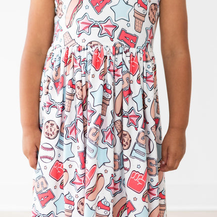 SALE Red, White & BBQ Tank Twirl Dress