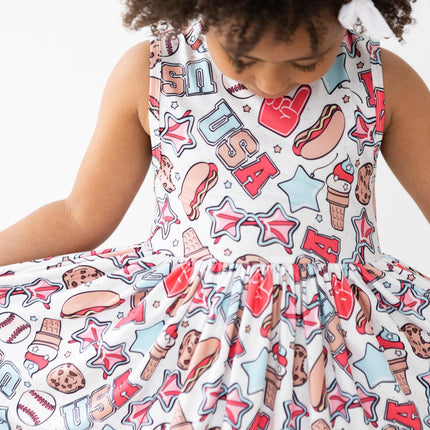 SALE Red, White & BBQ Tank Twirl Dress