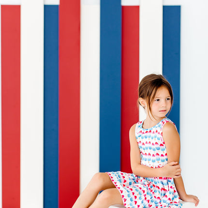 Red, White & Cute Tank Twirl Dress