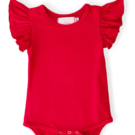 Red S/S Flutter Bodysuit