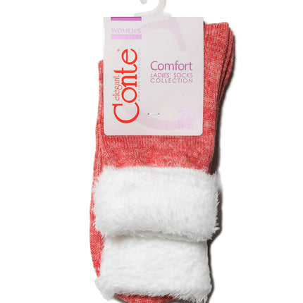 Conte Comfort #17S-173SP(000) - 1 pair Warm Polyamide Women's Socks with Lapel