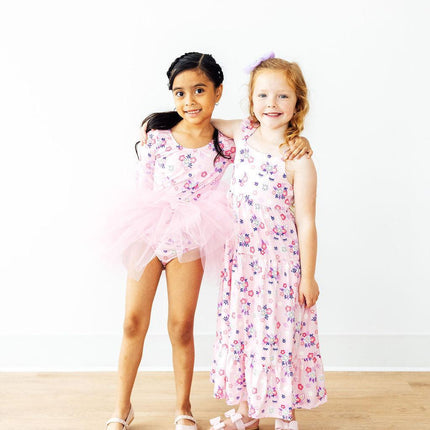 SALE Retro Daydream 3/4 Sleeve Tutu Leotard