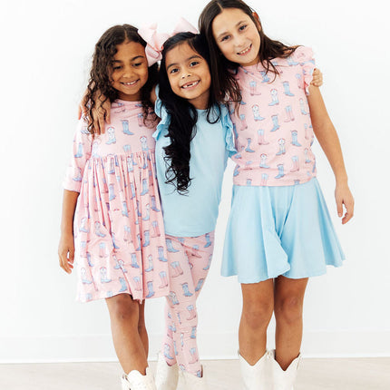 Ribbons & Rodeos 3/4 Sleeve Pocket Twirl Dress
