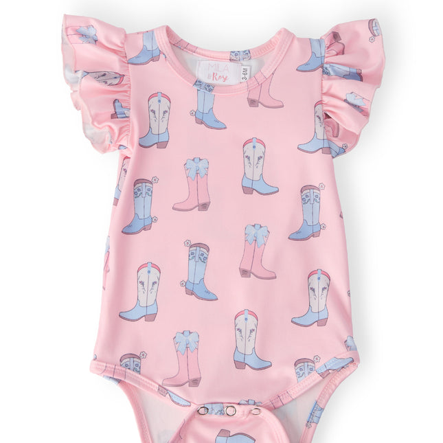 Ribbons & Rodeos S/S Flutter Bodysuit - Dashing Nova