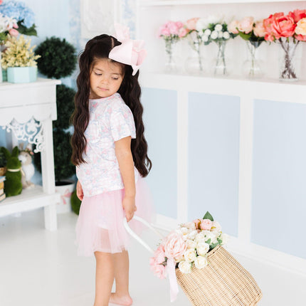 Ribbons & Roses Ruffle Pocket Tee